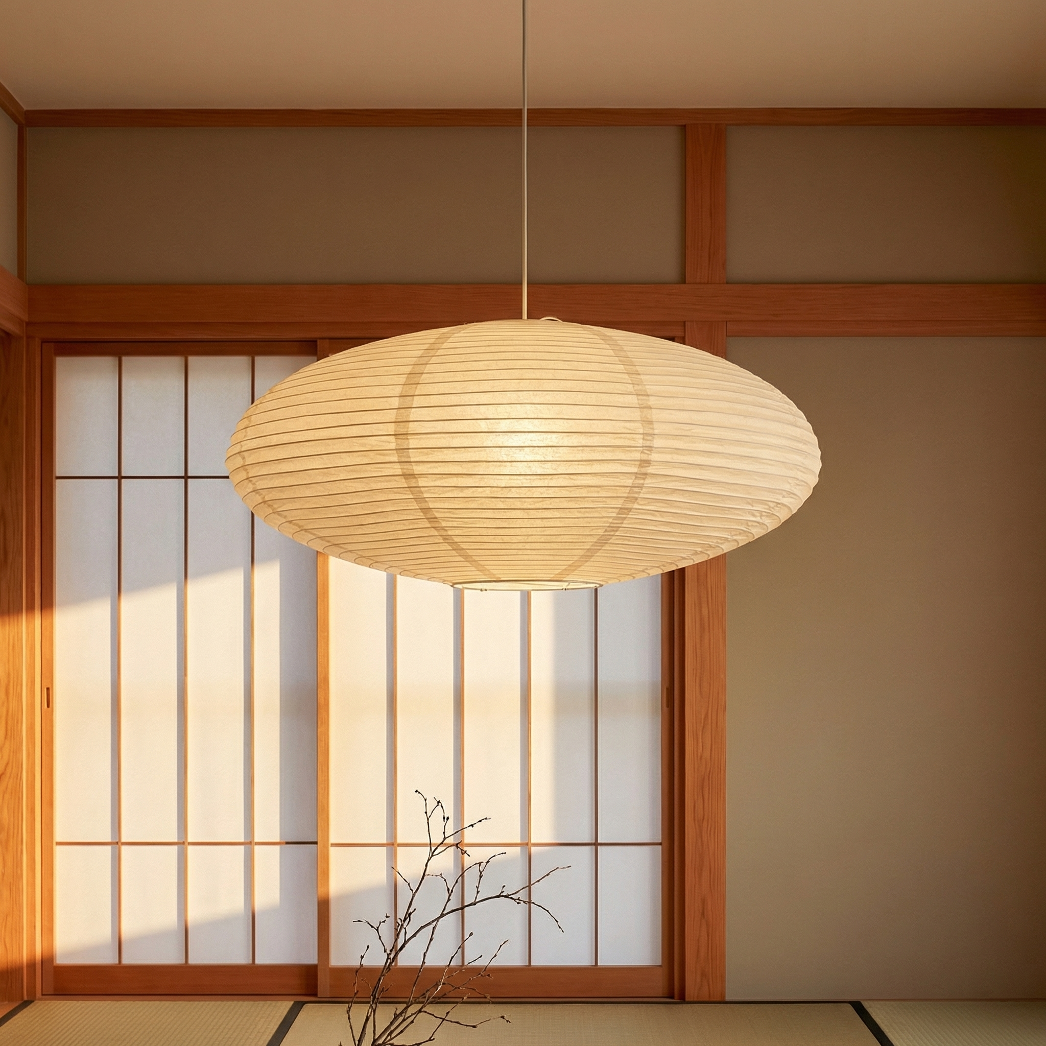 Suspension en papier style Wabi