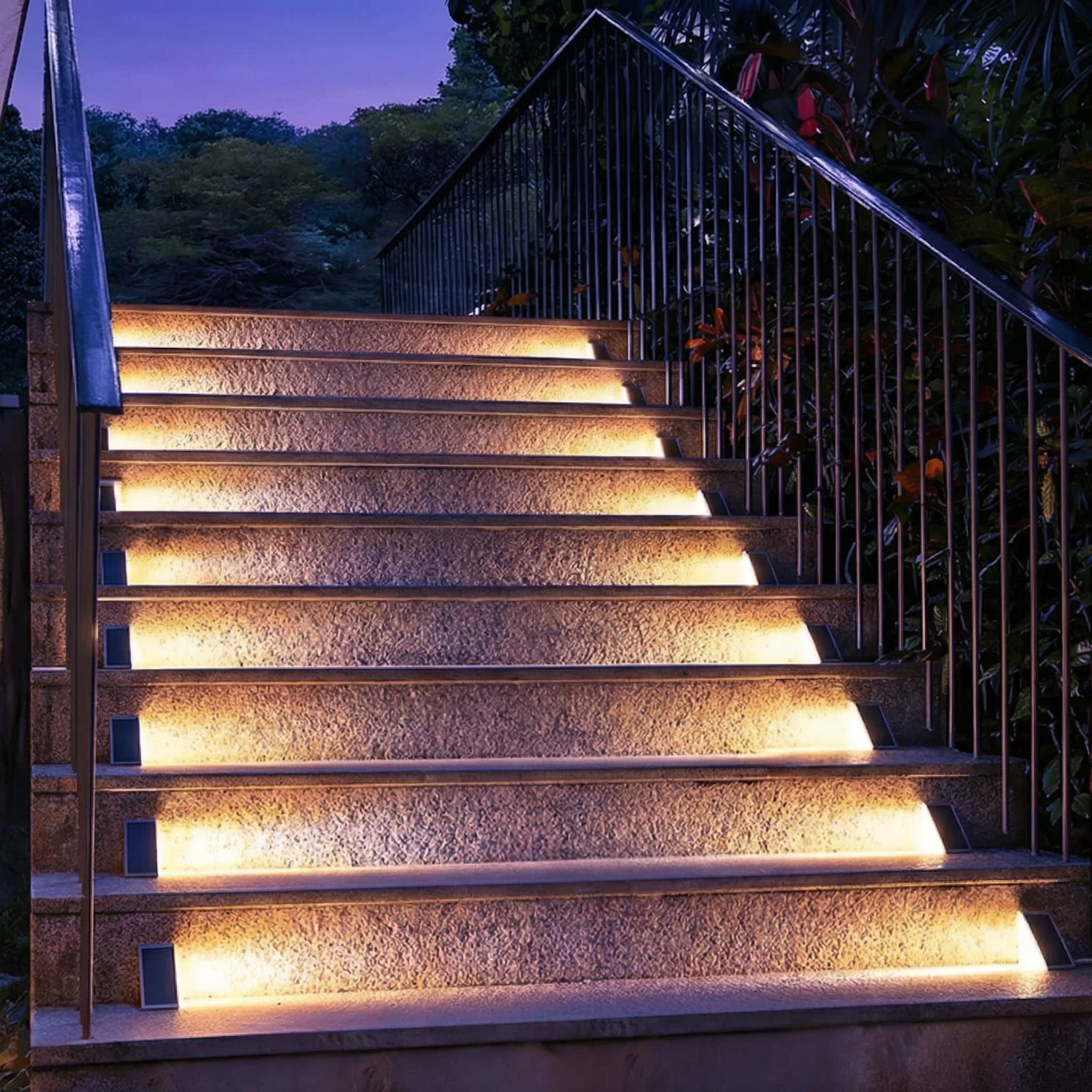 Lampes solaires pour marches extérieures