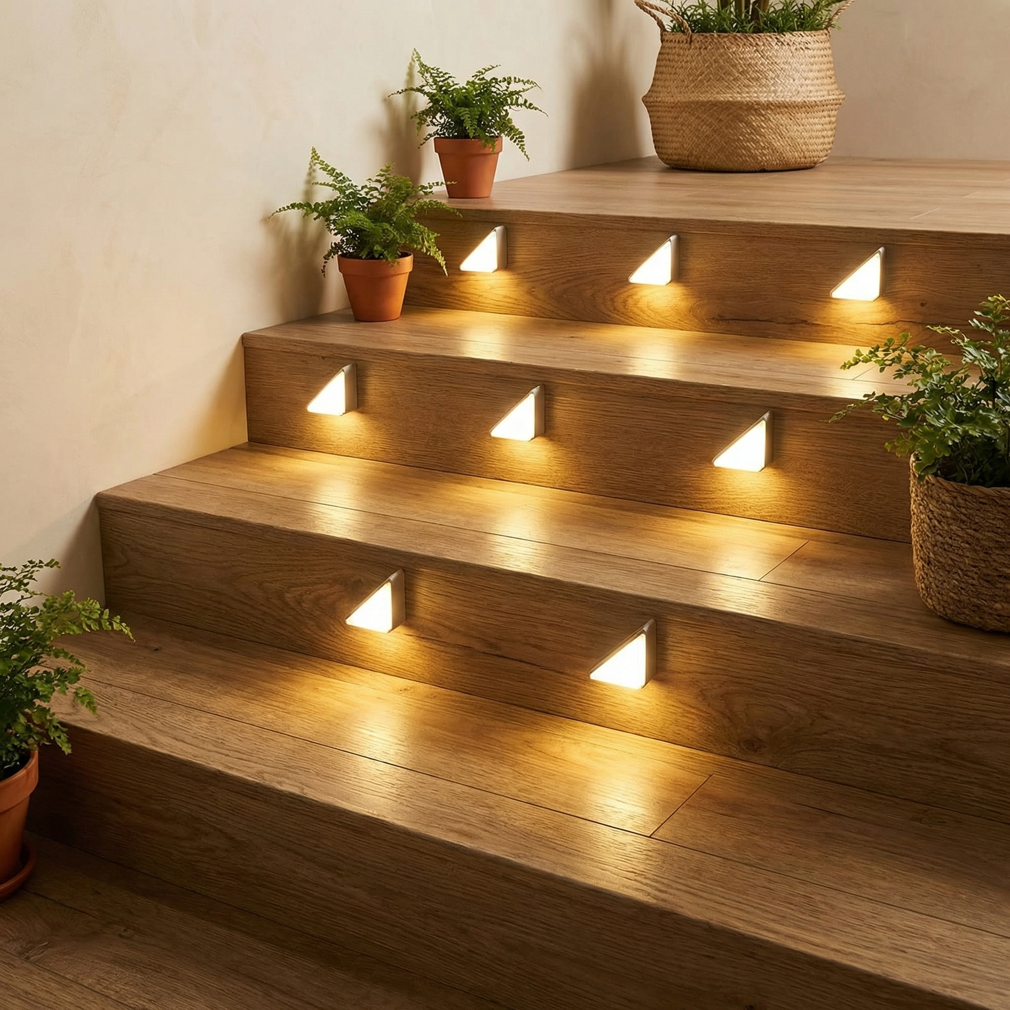 Lampes solaires pour marches extérieures